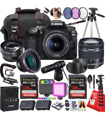 Amazon.com : Canon EOS 90D DSLR Camera w/ 18-55mm Lens Bundle +